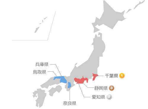 日本地図から見るセックスレスだと思うランキング