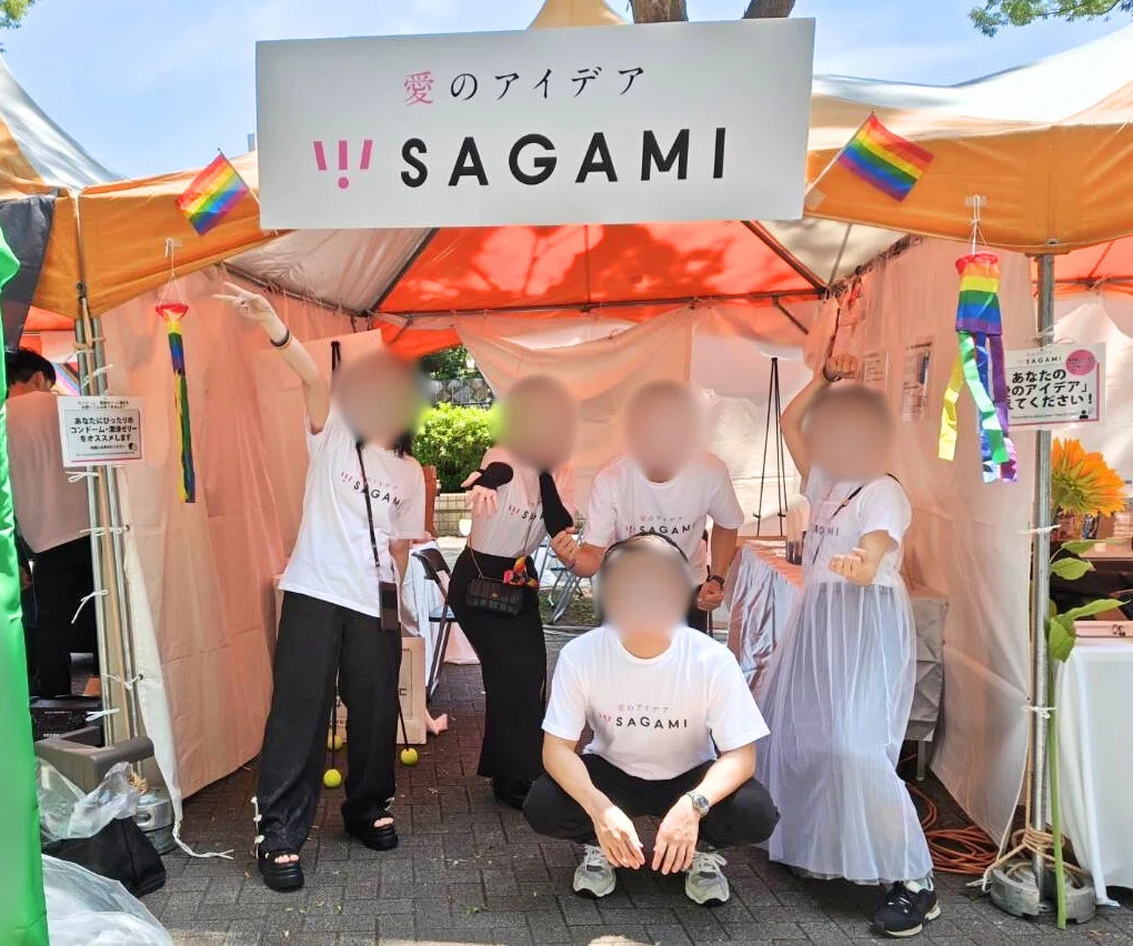 ブースに立った社員（土曜日）